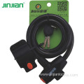 Spiral steel cable bicycle lock